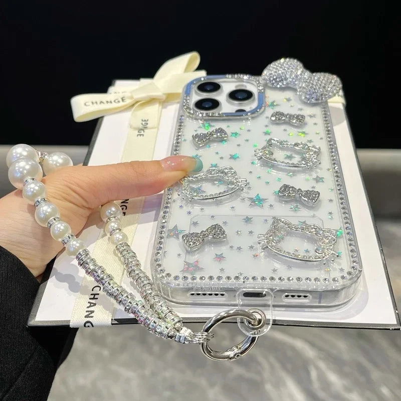 Silver Rhinestone Phone Case