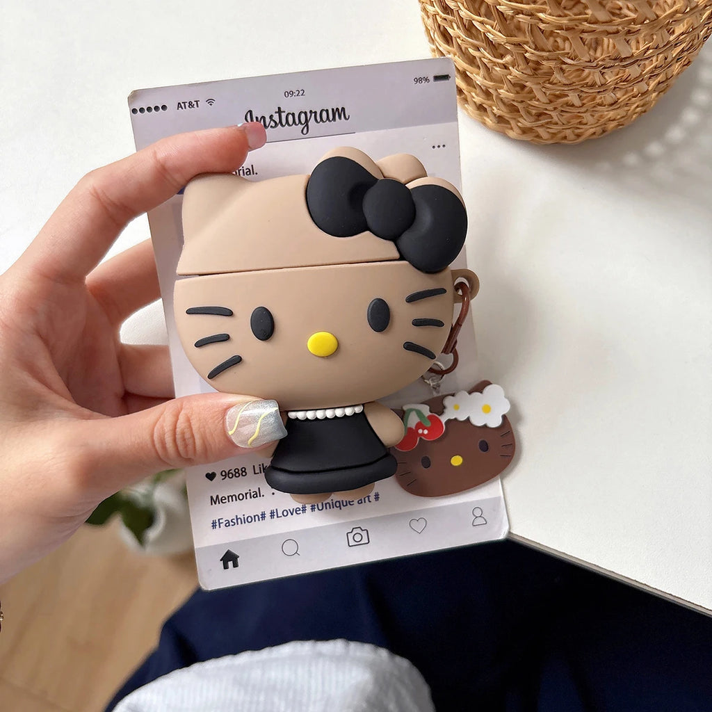 Y2K Black Dress Airpods Case