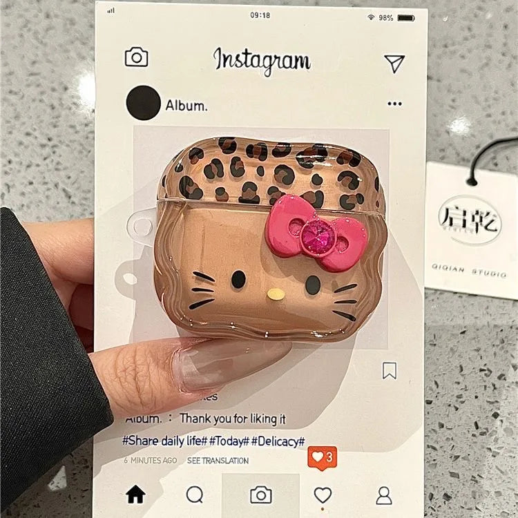 Cute Leopard AirPods Case