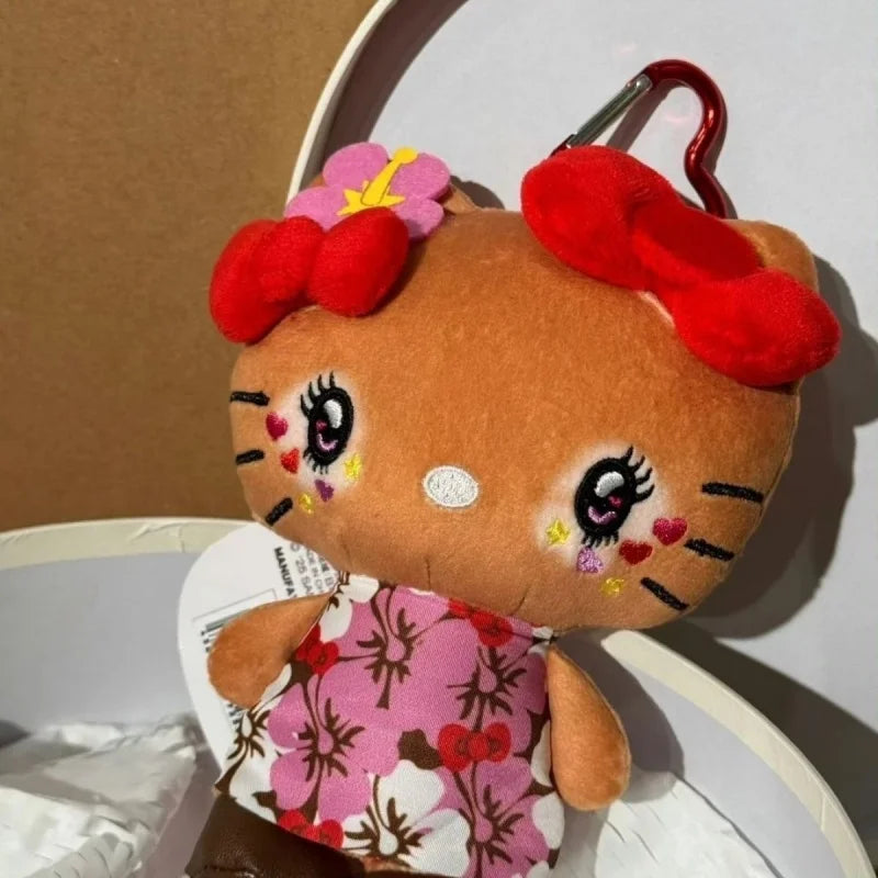 Shibuya Gal Floral Uniform Sunburned Plush Doll Pendant Keychain Bag Charm