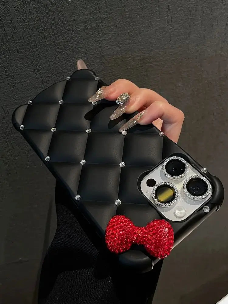 Luxury Designer Diamond Bow Phone Case