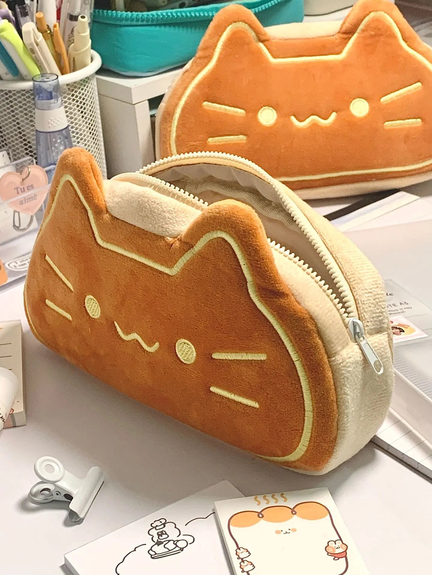 Cute Caramel Cat Plush Bag