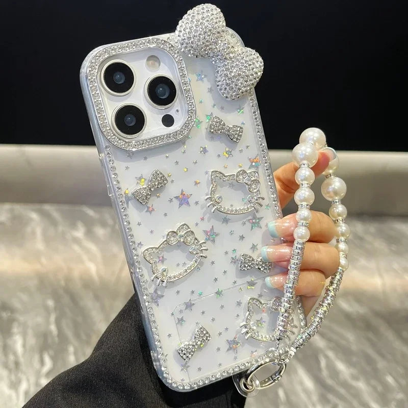 Silver Rhinestone Phone Case