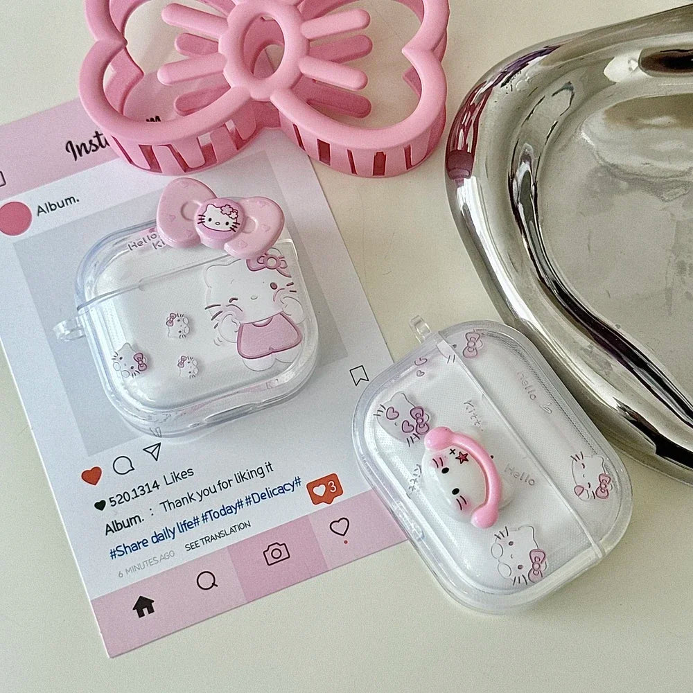 Pink Kawaii Airpods Case