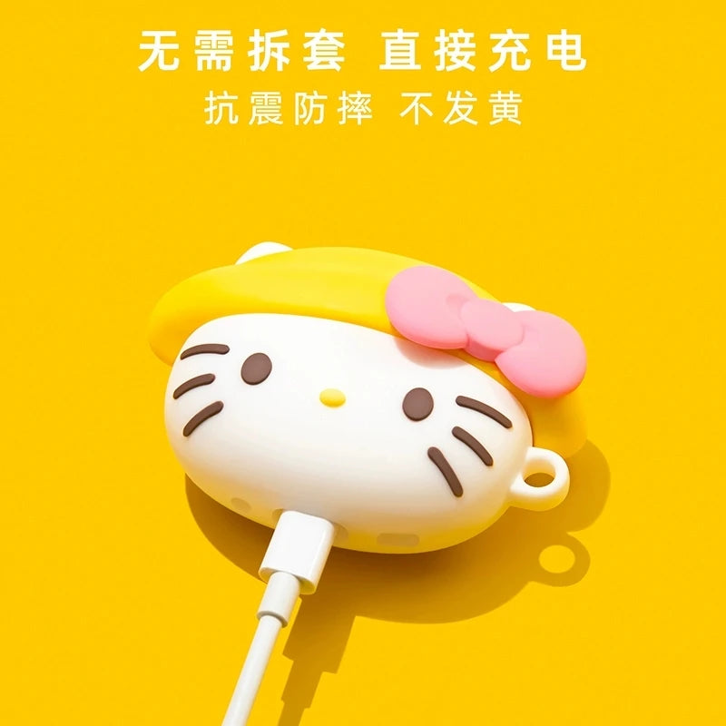 Kawaii Yellow Hat Airpods Case