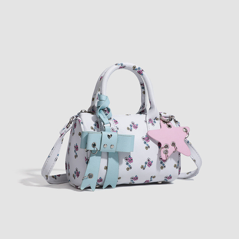 Floral Bag With Bow Accessory