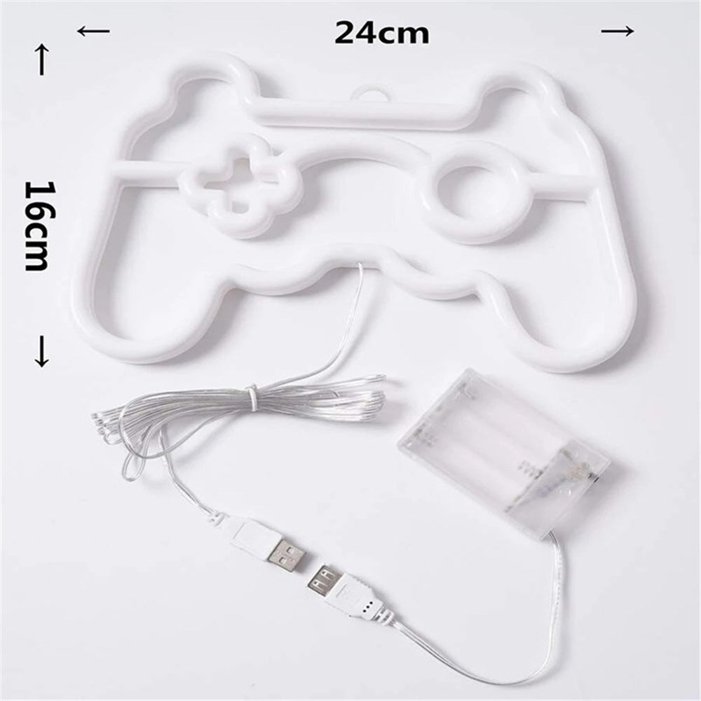 Neon Light Battery Box Game Handle Atmosphere Indoor Decorative Light Led
